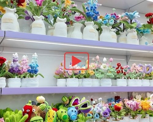 かぎ針編みの花束